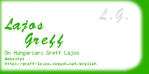 lajos greff business card